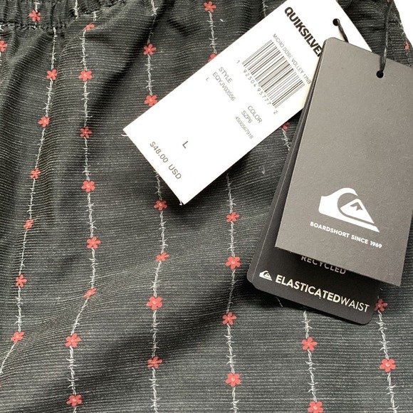 NWT QUICKSILVER Sleet Stripe Mens Board Shorts. L - Picture 4 of 7